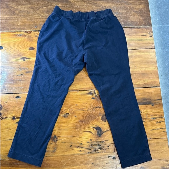 Lands' End Starfish Slim Leg Pants Cotton Stretch Navy Size Large - Picture 9 of 11